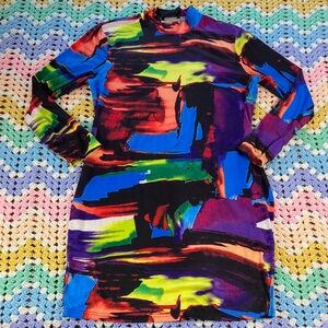 SHEIN Curve Multicolor Abstract Dress form fitting 2XL
